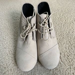 TOMS Suede Desert Wedges